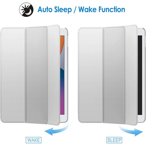 JETech Case for iPad 10.2-Inch, Silver, Auto Wake/Sleep Cover - Picture 8 of 8